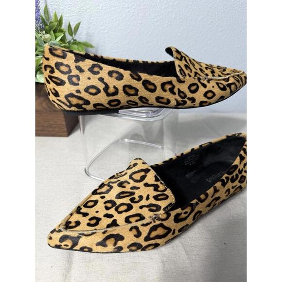 Jeffry Campbell Leopard Print Calf Hair Fur Pointy Toe Flats Womens Size 6.5 M - Picture 2 of 7